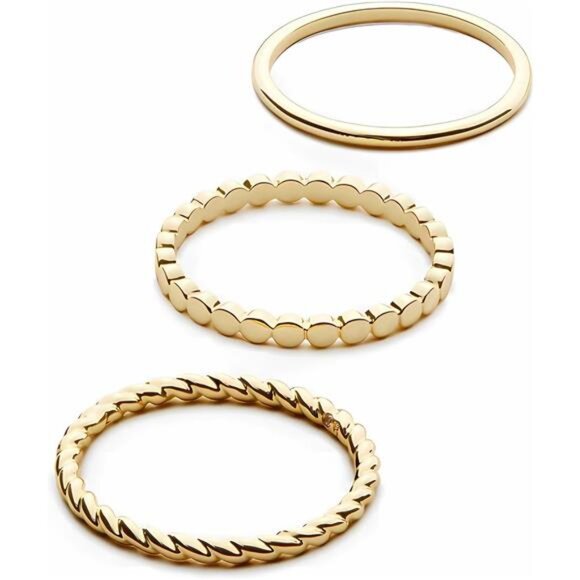 14K Gold Filled Rings Band Rings Thin Gold Ring Plain Statement Band for Women - Picture 1 of 7